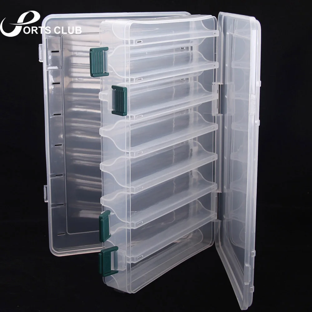 Коробка рыболовная Двусторонняя высокопрочная пластиковая с 14 отделениями 27x18x4 7