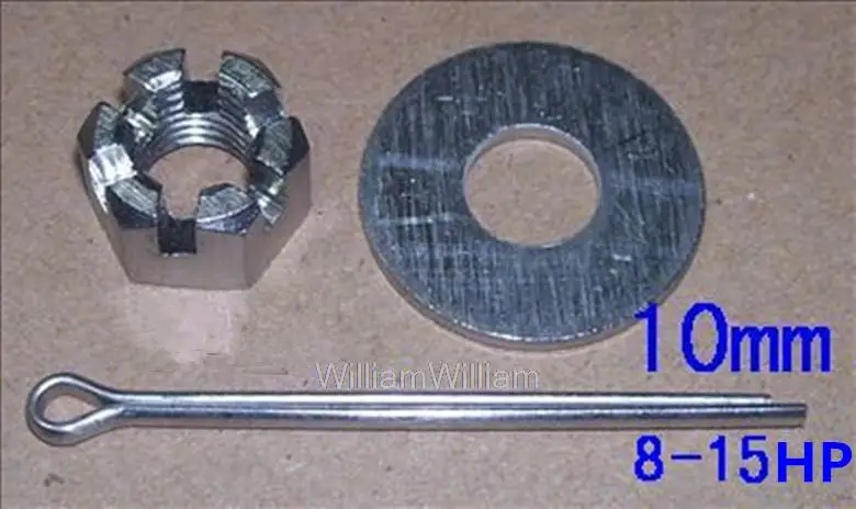 Free shipping parts for yamaha Hidea parsun etc. outboard motor8-15 HP propeller shaft nut + gasket split pin | Автомобили и
