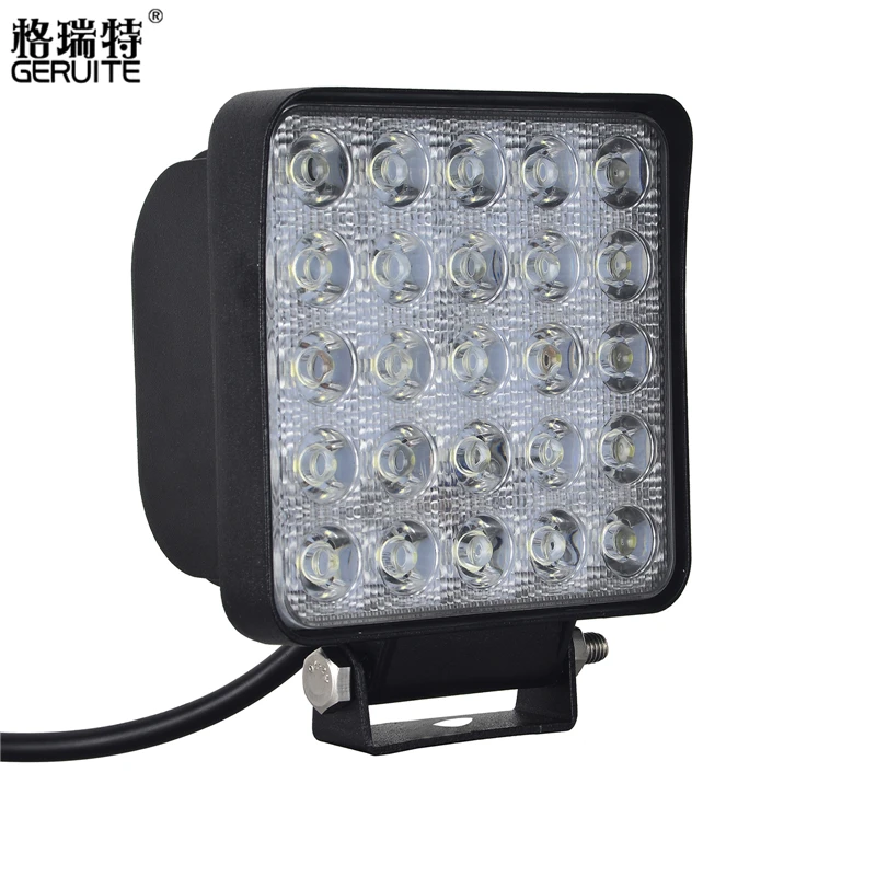

2pcs 75W LED Car Lights Square Shape Cool White LED Work Lights Spot Beam 25 LEDS Offboard Boat Car Lights 12-24V Wholesale