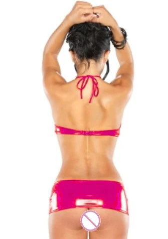 Черный/розовый 2017 горячее белье сексуальное женское из искусственной кожи Набор