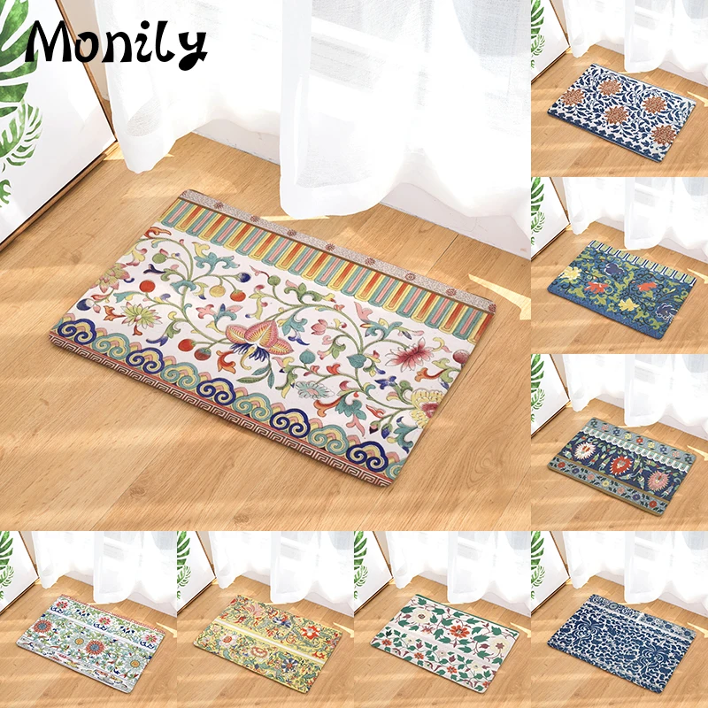 Monily вход Водонепроницаемый Открытый коврик мультфильм цветок растение кухня