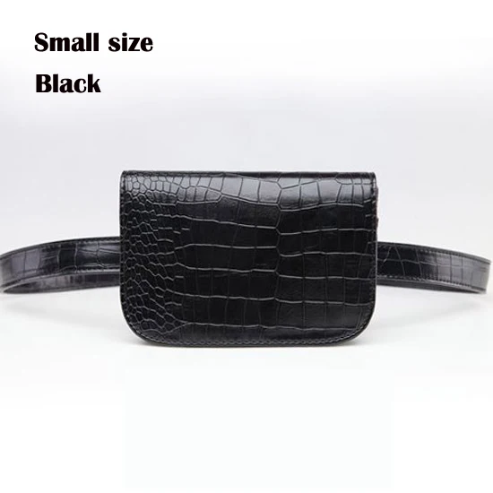 black small Jiessie& Angela, Новая модная женская кожаная поясная сумка, женская сумка, кошельки, поясная сумка, поясная сумка - Цвет: black small