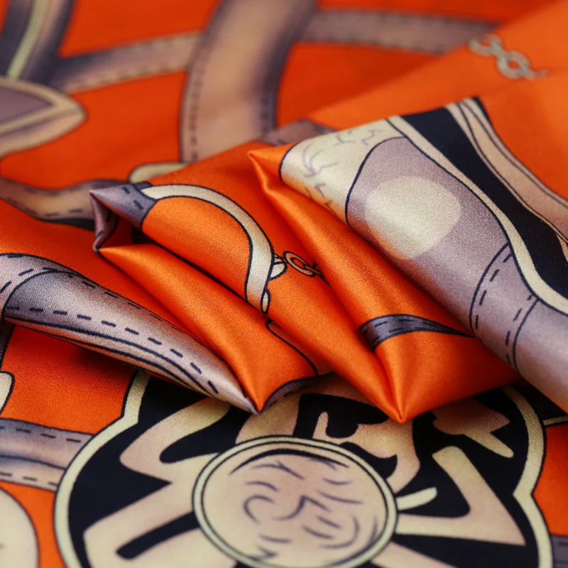 Стрейчевая атласная шелковая ткань 19 мм высококачественный Чонсам с цифровой