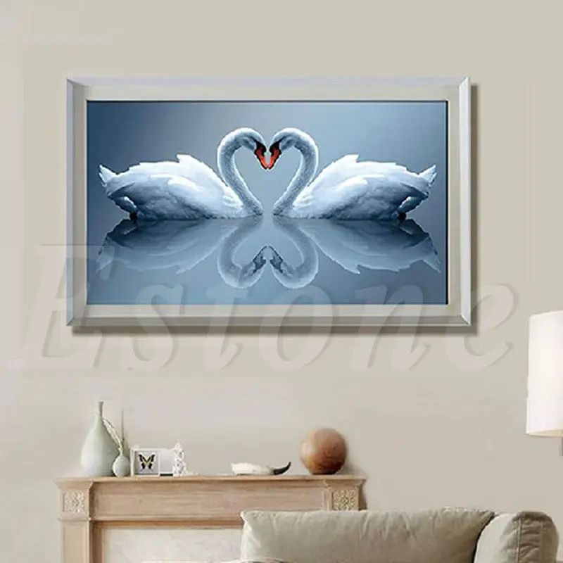 5D Schwan Stickereien Mosaik Diamant Malen Kreuzstich Satz Wohndeko Handwerk T | Дом и сад