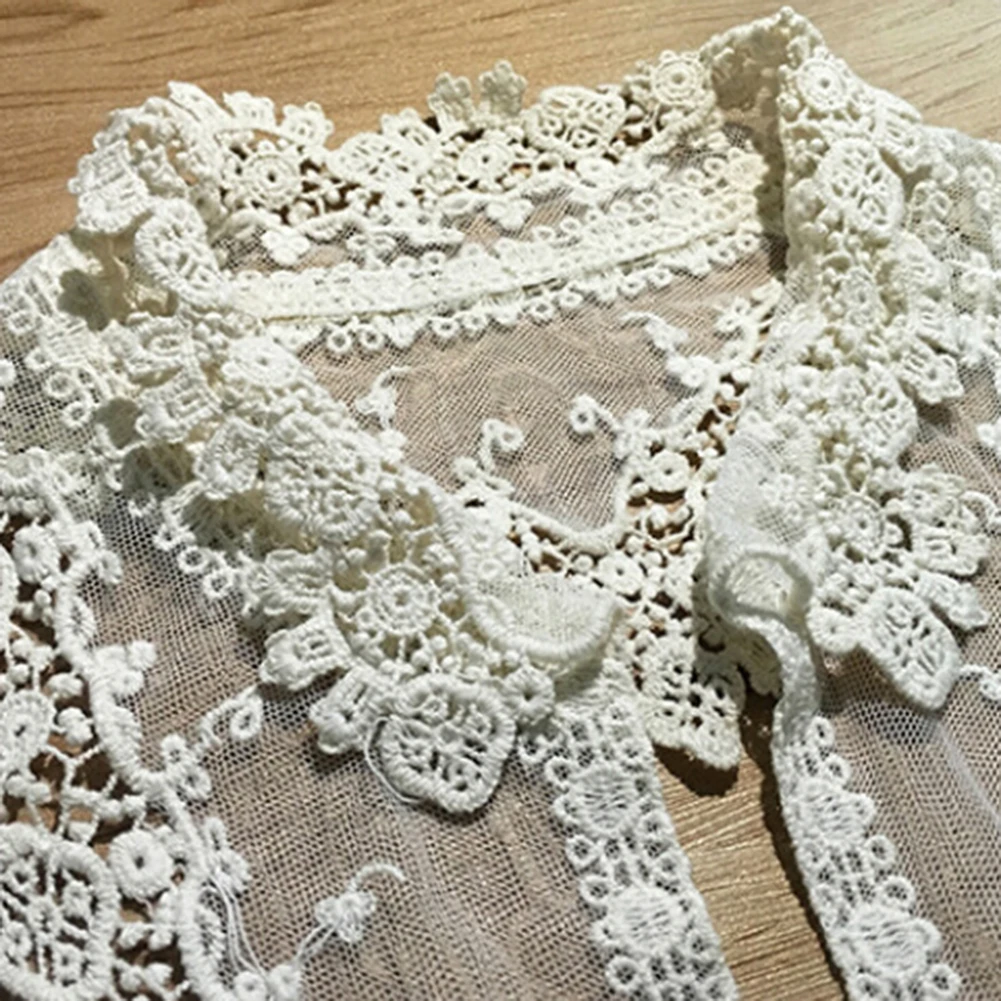 Кружевной воротник для женщин из хлопка с вышивкой | Дом и сад