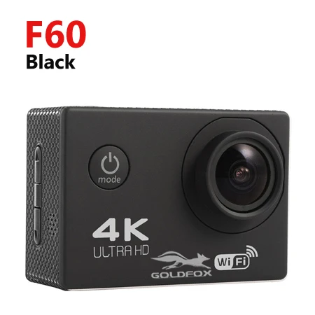 F60 black GoldFox H9 стиль 4 K/30FPS Wifi 1080P 60FPS 170D Спортивная камера мини DV видеокамера Go Водонепроницаемая профессиональная камера для фото - Цвет: F60 black