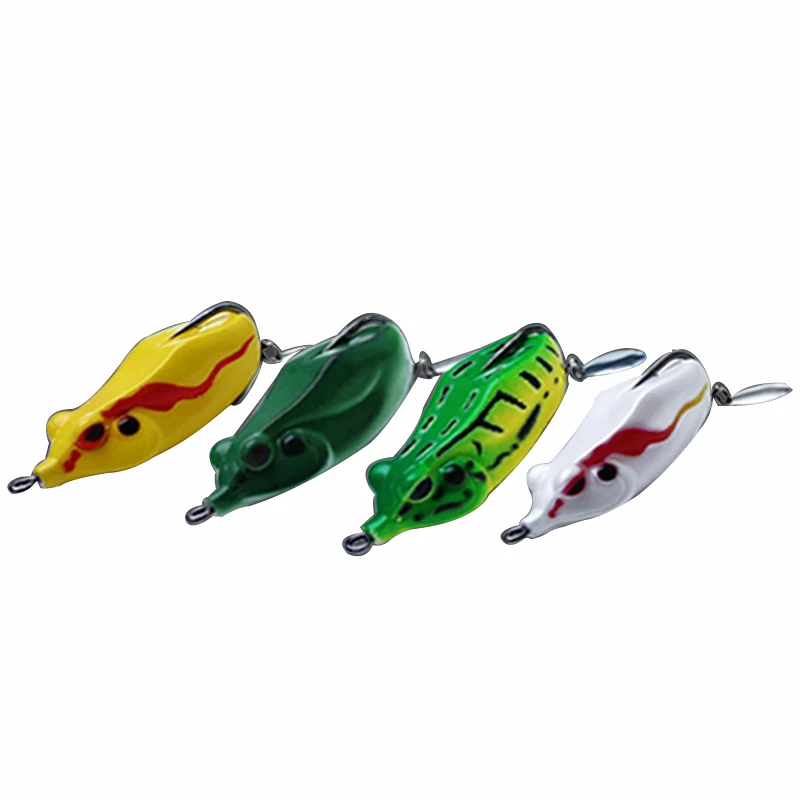 4pcs/pack single hook ray frog 14g/7cm soft artificial frog lure frog bionic bait fishing lure tackle