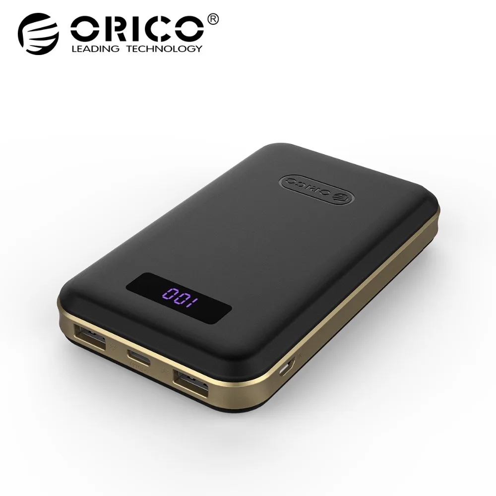 ORICO 12500 мАч тип c запасные аккумуляторы для телефонов двойной выход внешний
