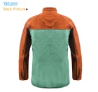 Хлопковые брюки FR из бычьей кожи с разрезом, фартук, огнестойкие брюки, комбинезон, огнестойкие сварочные куртки с дуговой вспышкой