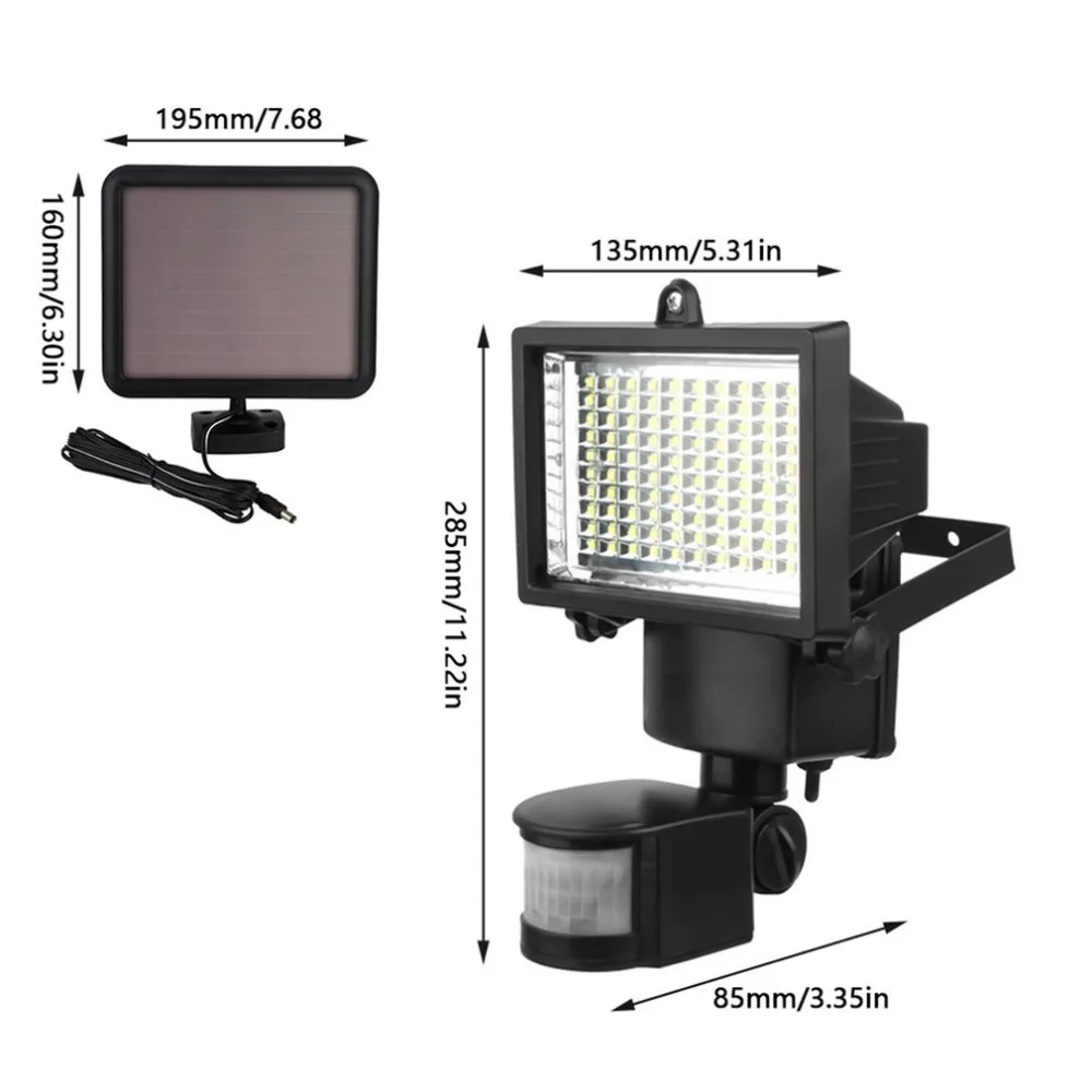 Уличный садовый светильник солнечный настенный датчик движения тела уличный для