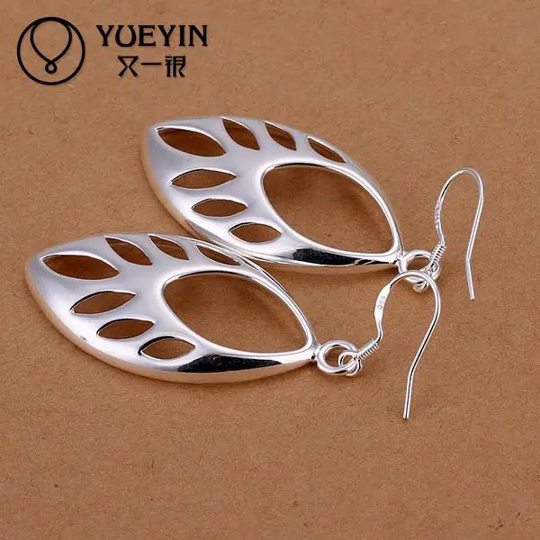 Преувеличенные серьги оптовая продажа посеребренные длинные висячие для женщин