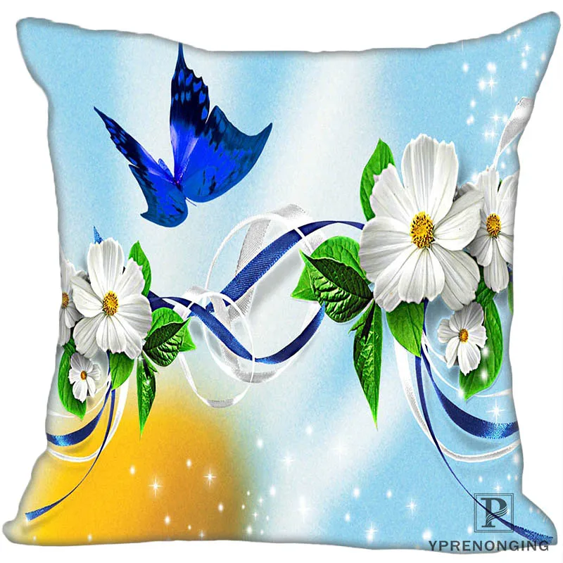 Square Pillowcase Индивидуальный дизайн бабочки розовый квадратный наволочка на заказ молнии чехол для подушки 35X35,40x40,45x45 см(одна сторона) 180522-02-13 - Цвет: Square Pillowcase