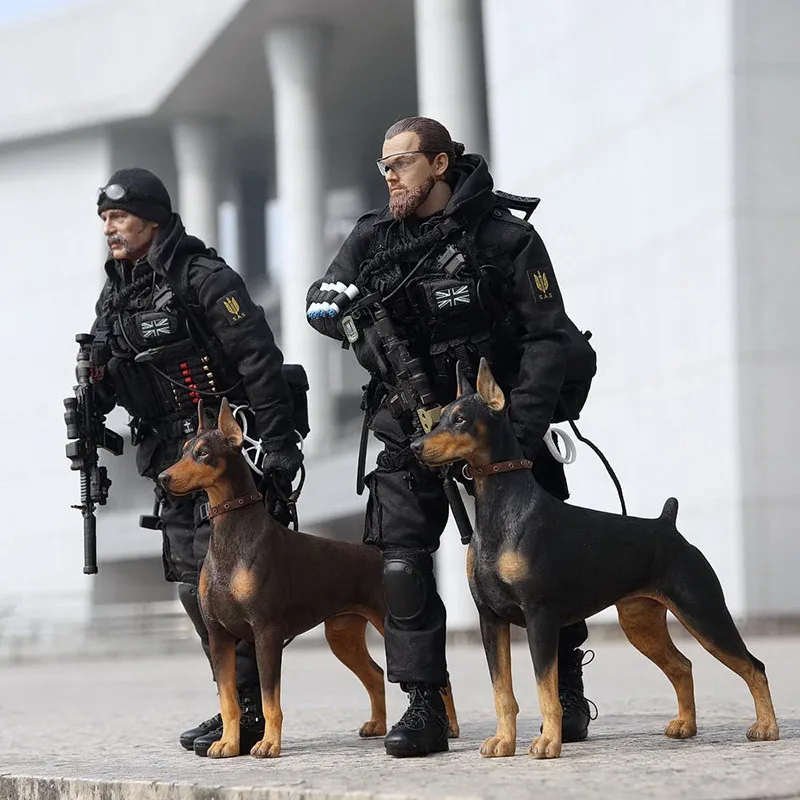 

1/6 Scale Doberman Pinscher Model Figurine Resin Animal Dog Statues And Sculptures Decoration Collections Accessories Home Decor