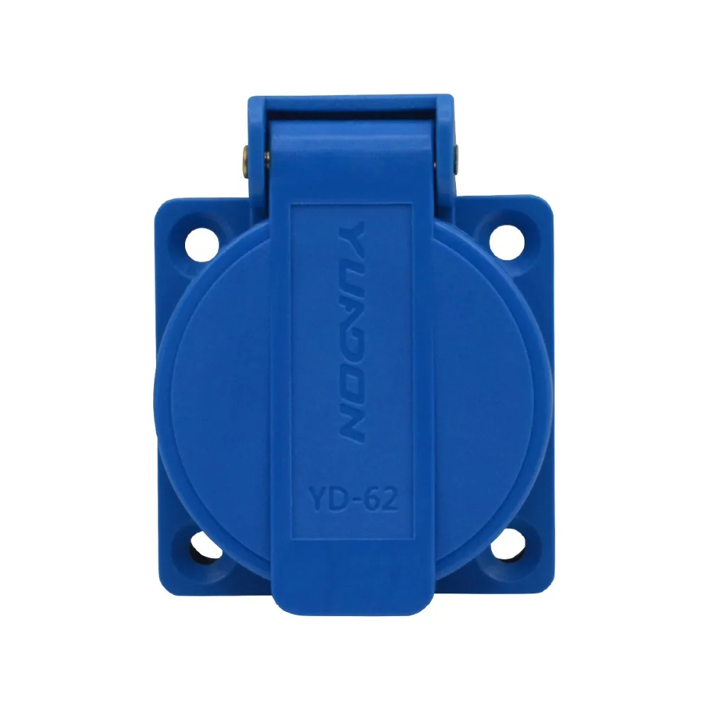 Синяя австрийская промышленная безопасная розетка 10/16A 250V IP44 круглая квадратная