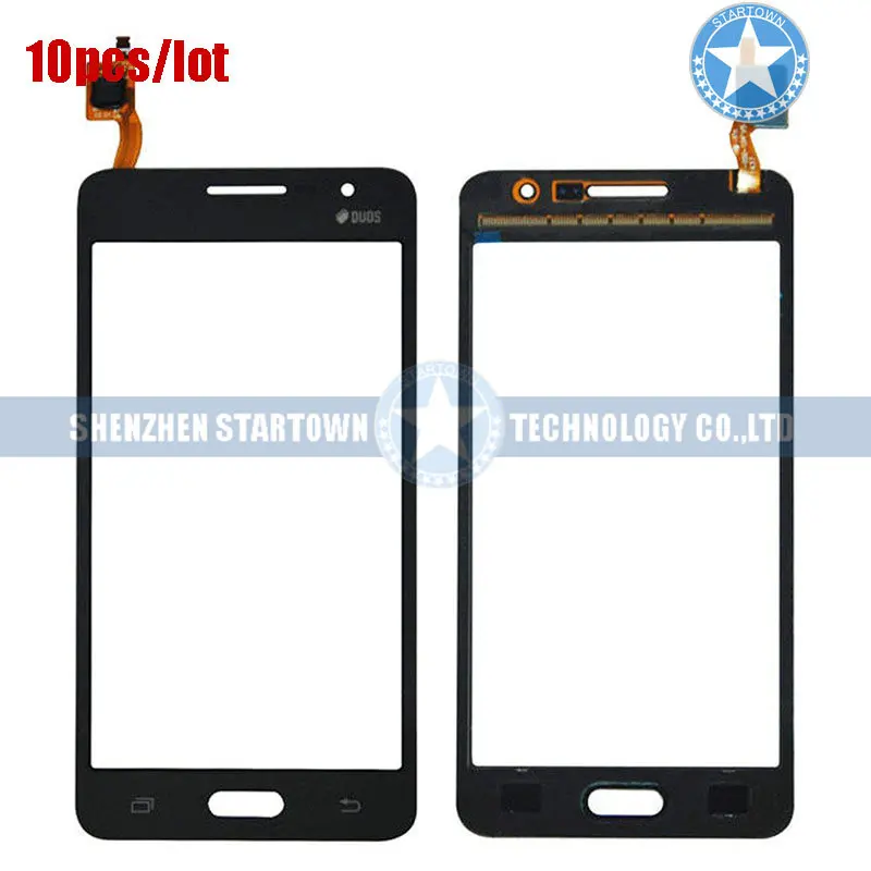 10 шт./лот Черная передняя крышка сенсорного экрана дигитайзер панель для Samsung Grand