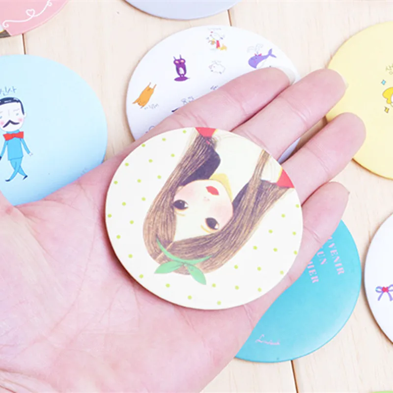 Мини зеркала для макияжа корейские кавайные косметические девочек случайная
