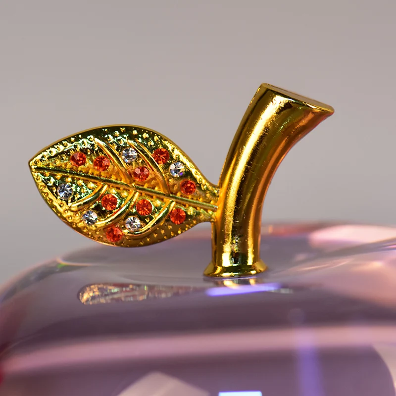 Домашний декор 8 см синий кристалл яблоко свадебное украшение белый хрустальный