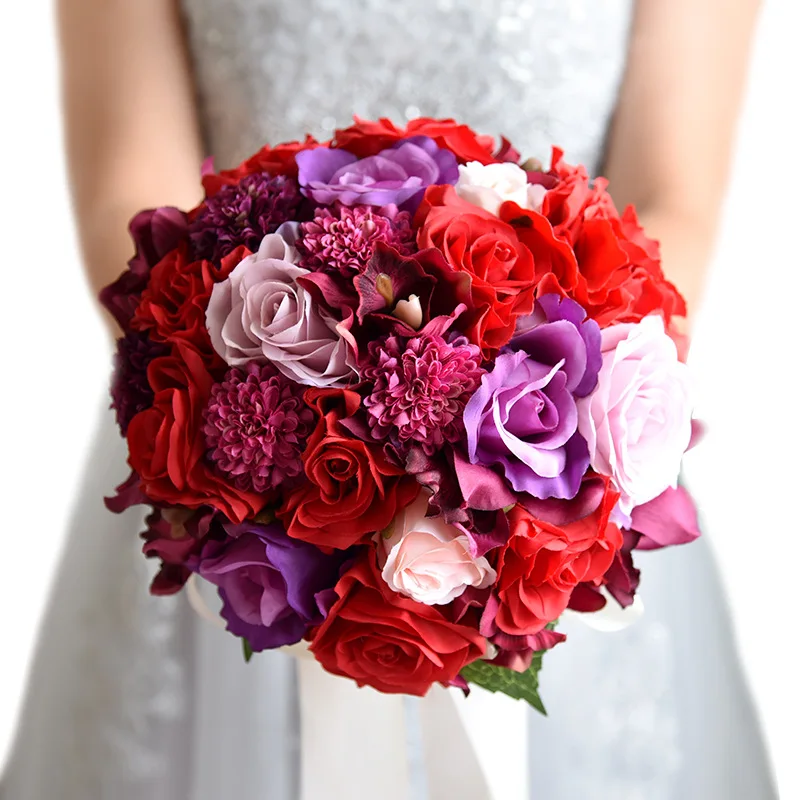 

Bridal Bouquets Wedding Flowers Rose Crystal Wedding Bouquet Beaded Bouquet Wedding Accessories Bridesmaid D519
