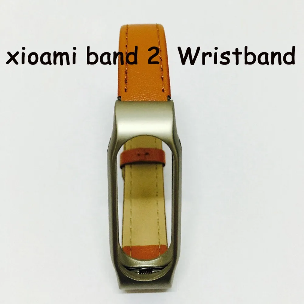 Браслет для Xiaomi Mi Band 2 из искусственной кожи + металлический ремешок Безвинтовой