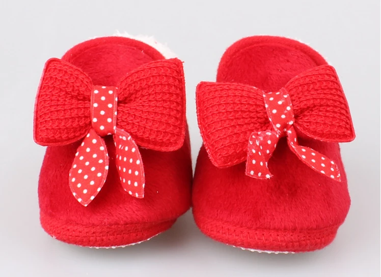 Милая зимняя теплая розовая детская обувь для девочек мягкие Нескользящие