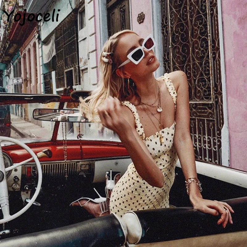 Женский пляжный сарафан Yojoceli облегающее платье-карандаш до колена с оборками