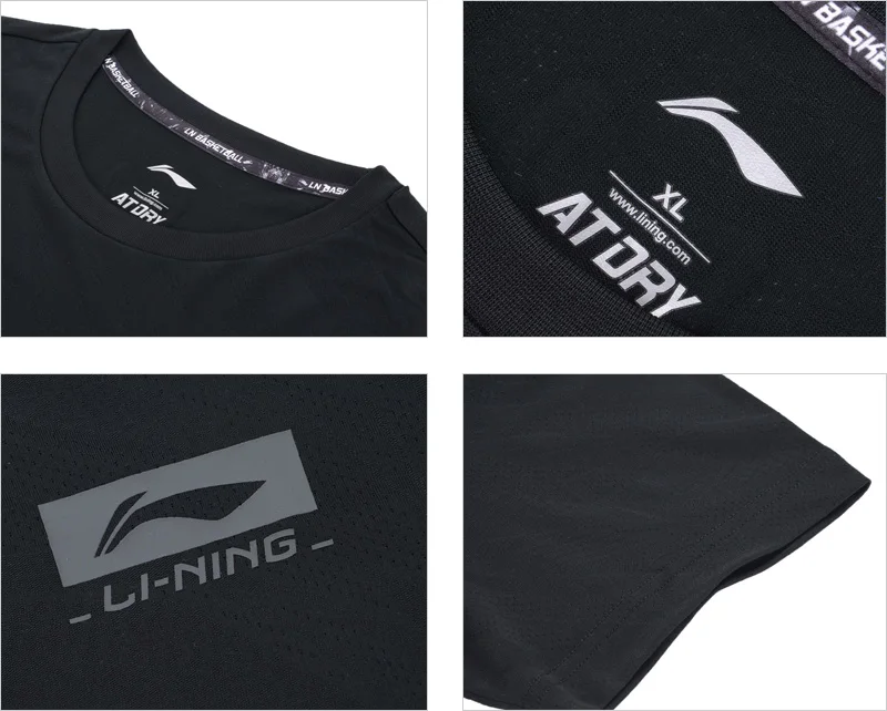 Li-Ning, мужские баскетбольные майки, дышащие, обычная посадка, нейлон, полиэстер, спандекс, подкладка, спортивные футболки, футболка ATSP067 MTS3105