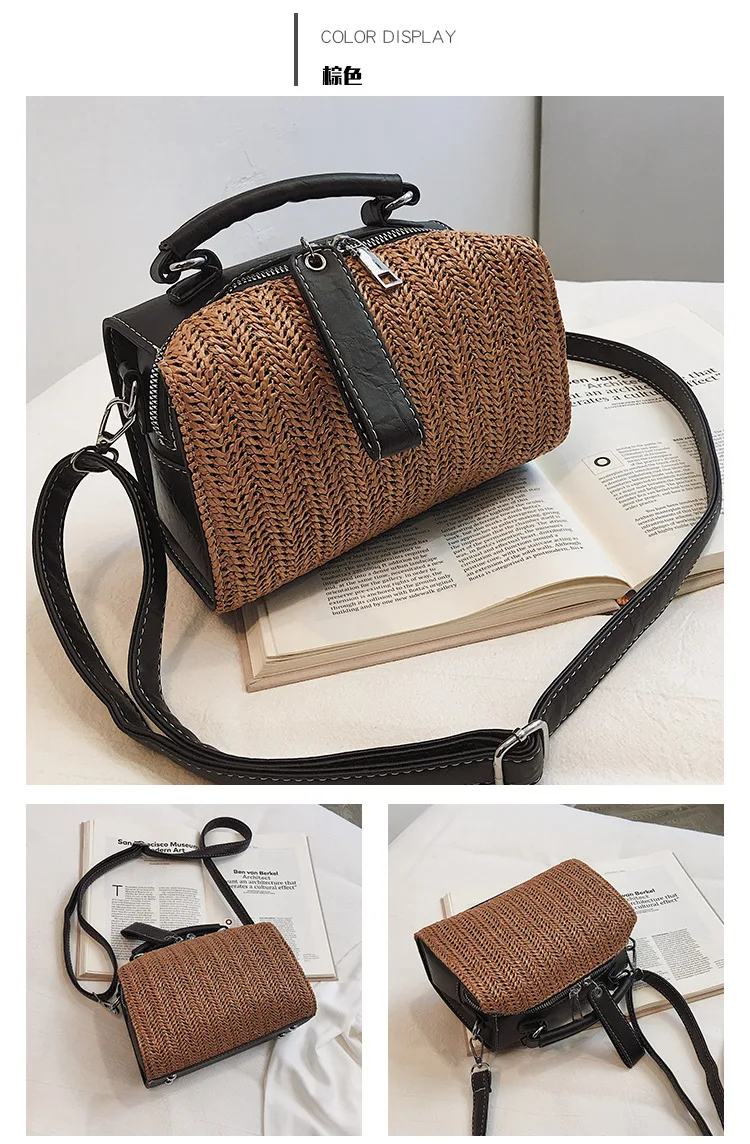 2019 высокое качество соломенные сумки через плечо для женщин Роскошные женские