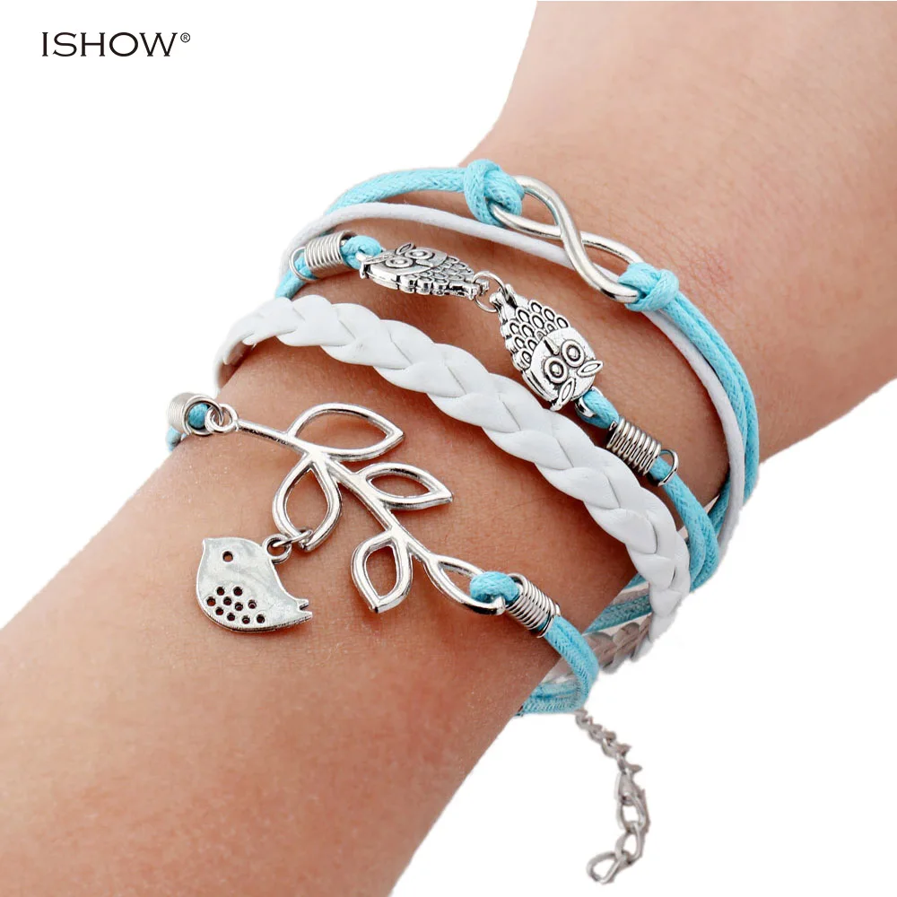 Горячая шарм винтаж руль якорь браслет cuir ancla pulsera многослойные плетеные кожаные