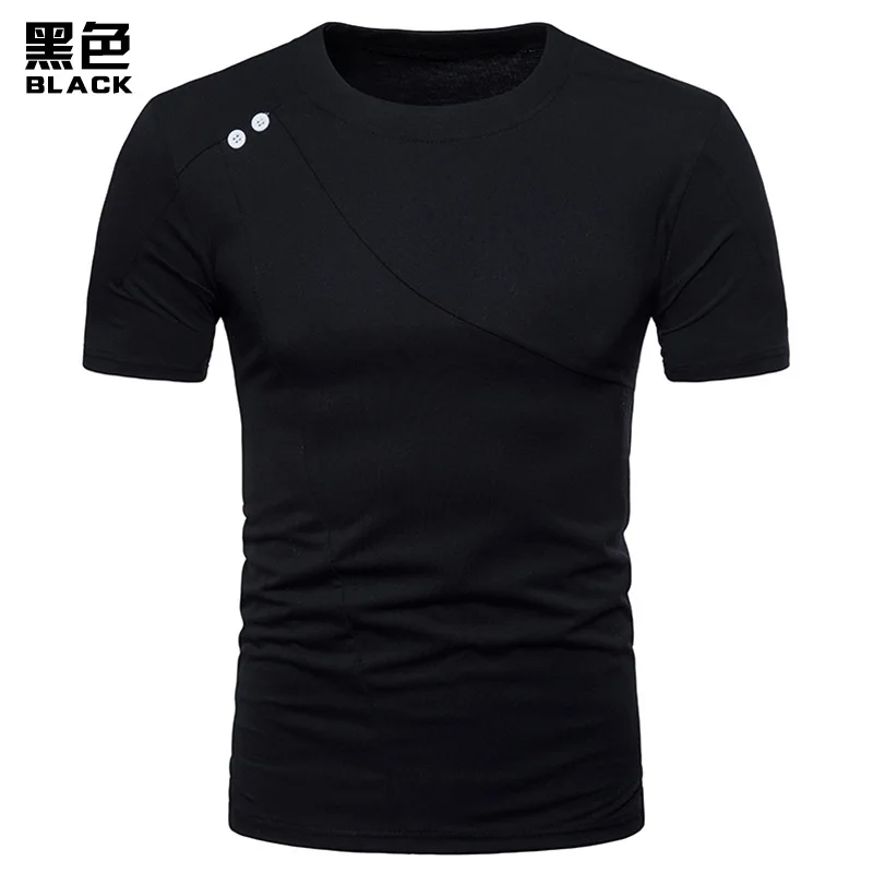 Летняя мужская футболка 2018 Брендовые мужские футболки с коротким рукавом и