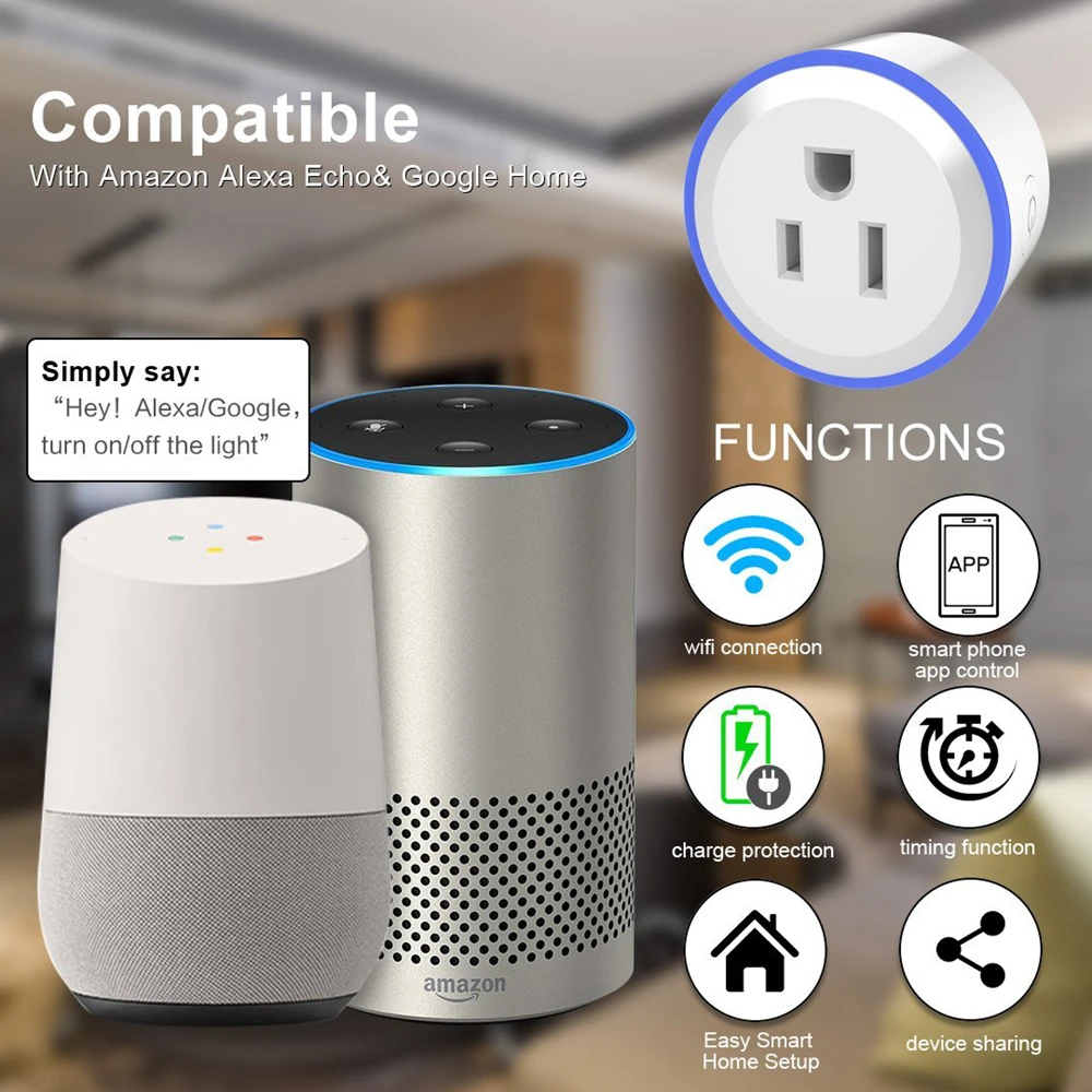 Умная розетка с Wi Fi и монитором 2019 дюйма|Умные розетки| |