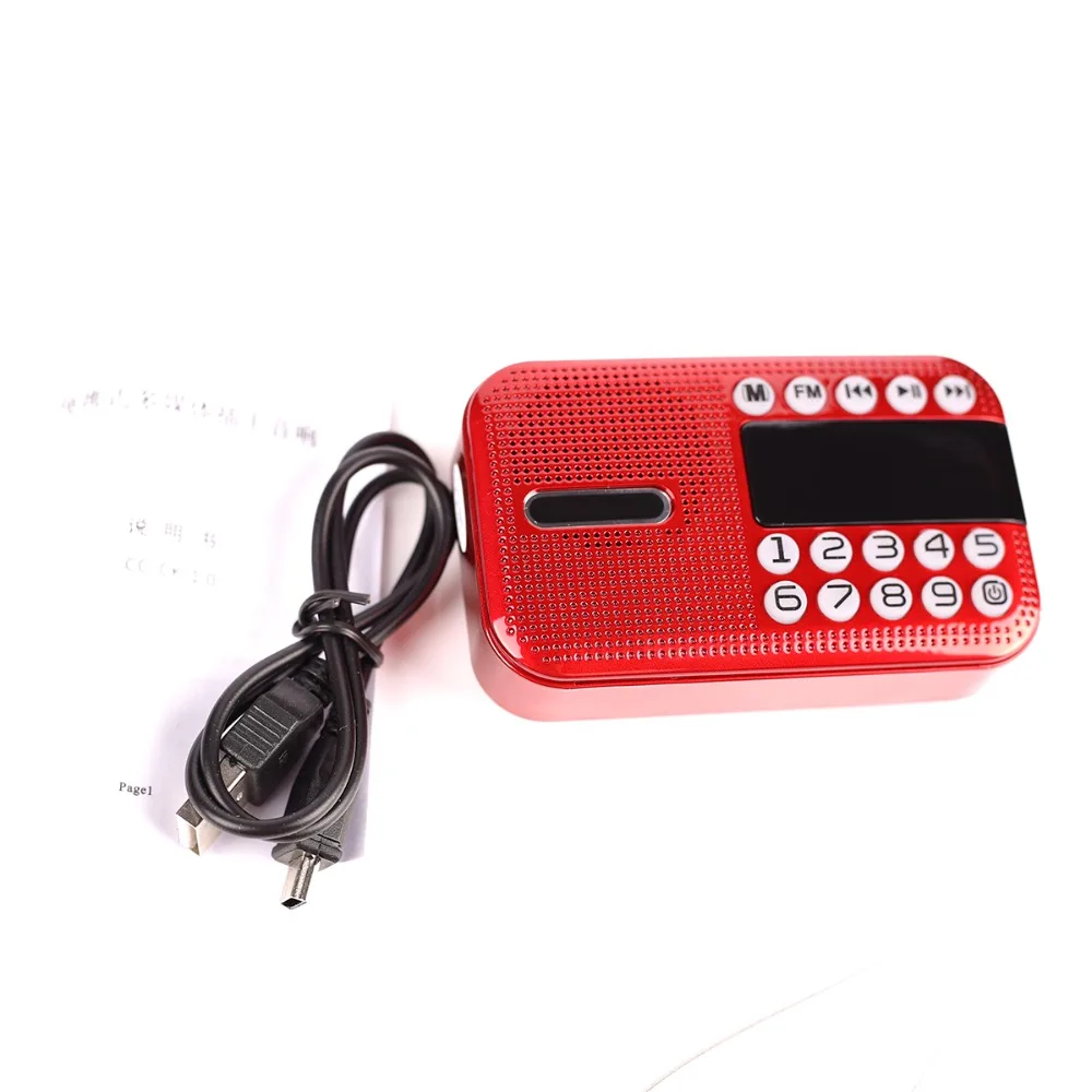 Портативный мини FM радио динамик музыкальный плеер TF карты USB для ПК iPod телефон со