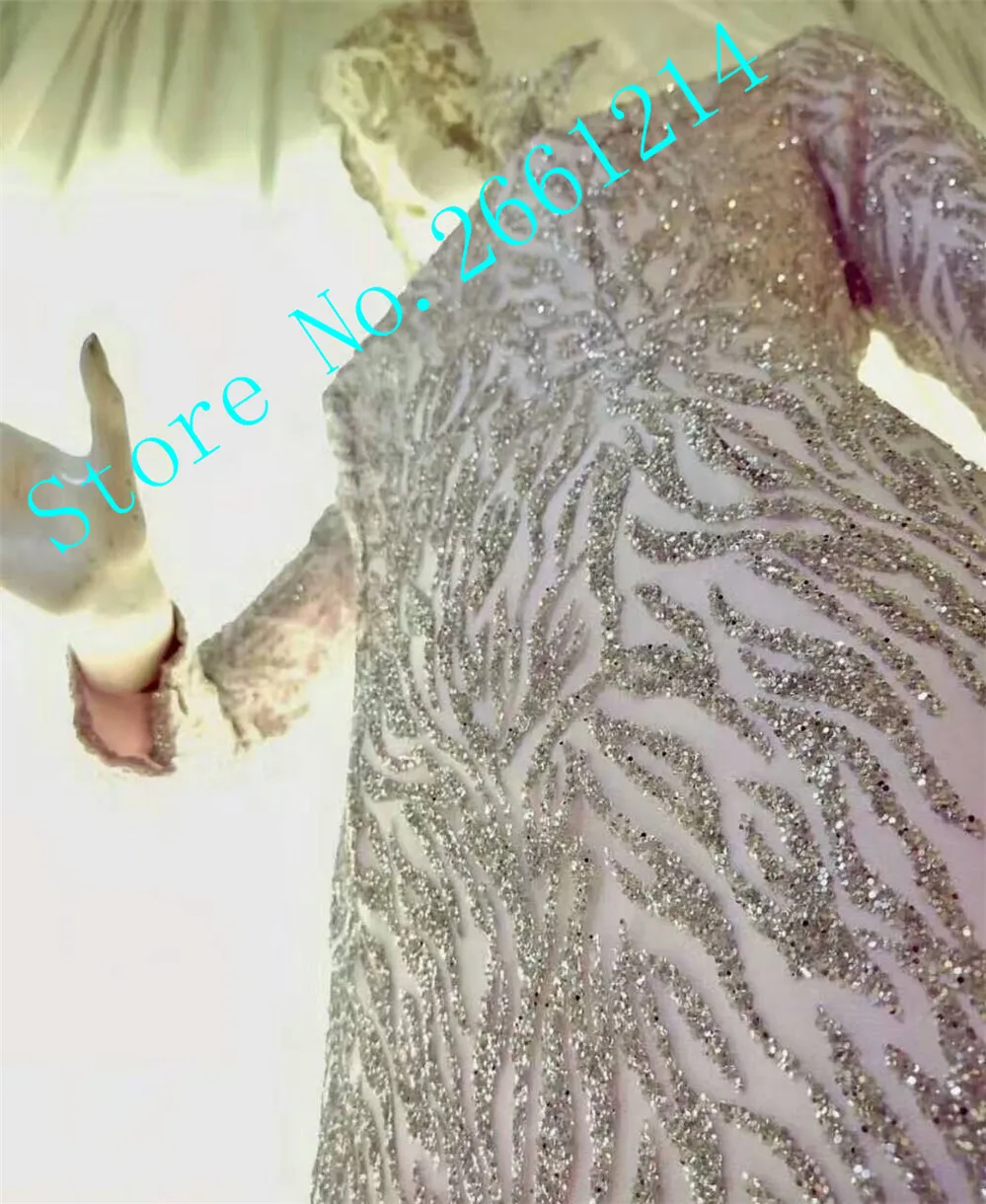 Кружевная ткань с серебристыми блестками французский тюль для свадебного платья