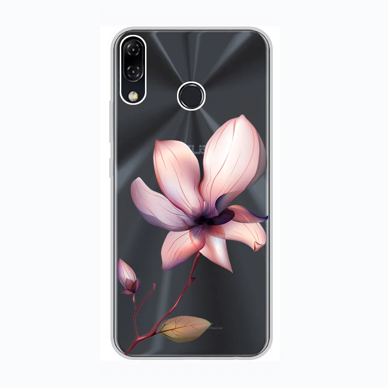 Чехол-накладка для ASUS Zenfone 5Z ZS620KL силиконовый с разноцветными рисунками - купить