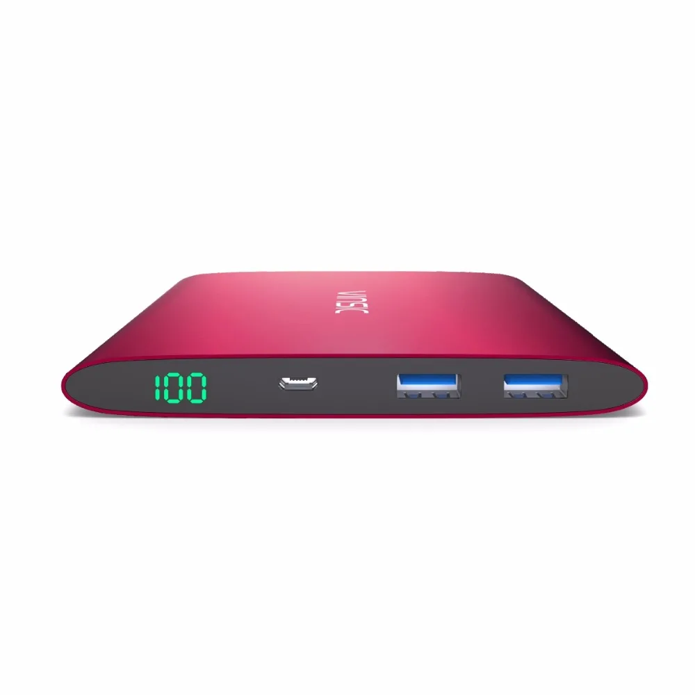 Vinsic чужой P7 15000 мАч Ultra Slim Мощность банк Smart Dual USB внешний мобильный Батарея