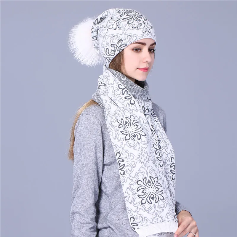 Xthree зимний шарф в китайском стиле шапка набор толстая двухслойная теплая