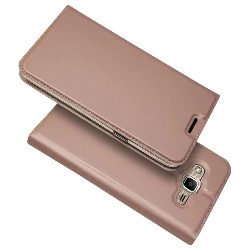 Для samsung J2 Prime Чехол Ультра-Тонкий Магнитный pu кожаный бумажник флип-чехол с подставкой для samsung galaxy j2 prime g532 чехол - Цвет: Rose goid