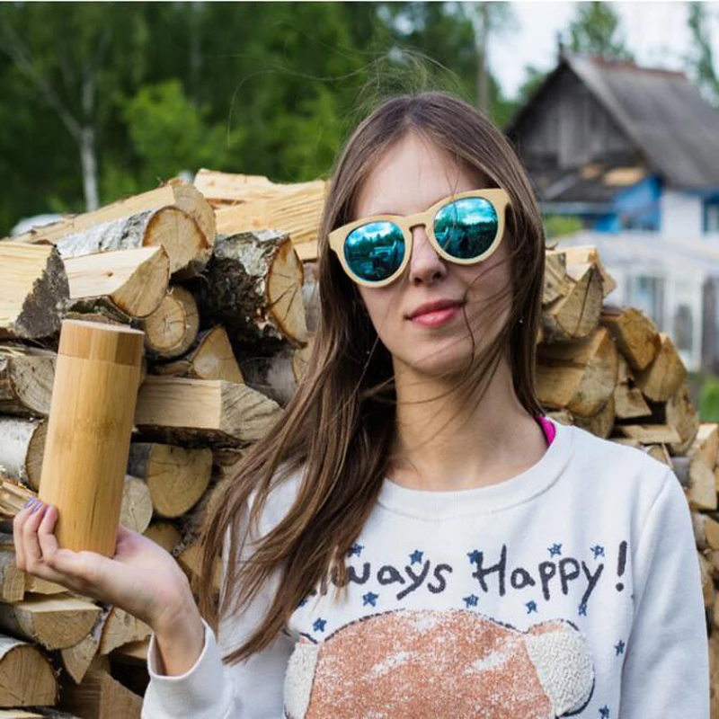 Мужские и женские солнцезащитные очки BOBO BIRD винтажные бамбуковые ручной работы в