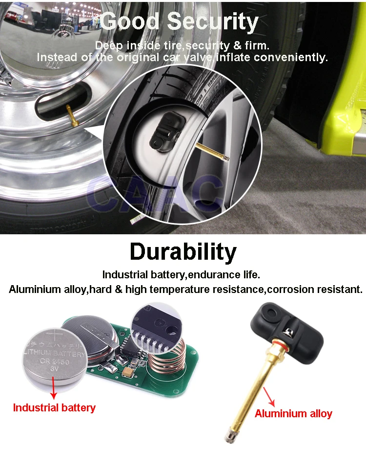 

TPMS Tire Pressure Monitoring System for Truck with 6pcs Internal Sensors High Low Pressure Temperature Alert Fast Leakage Alarm