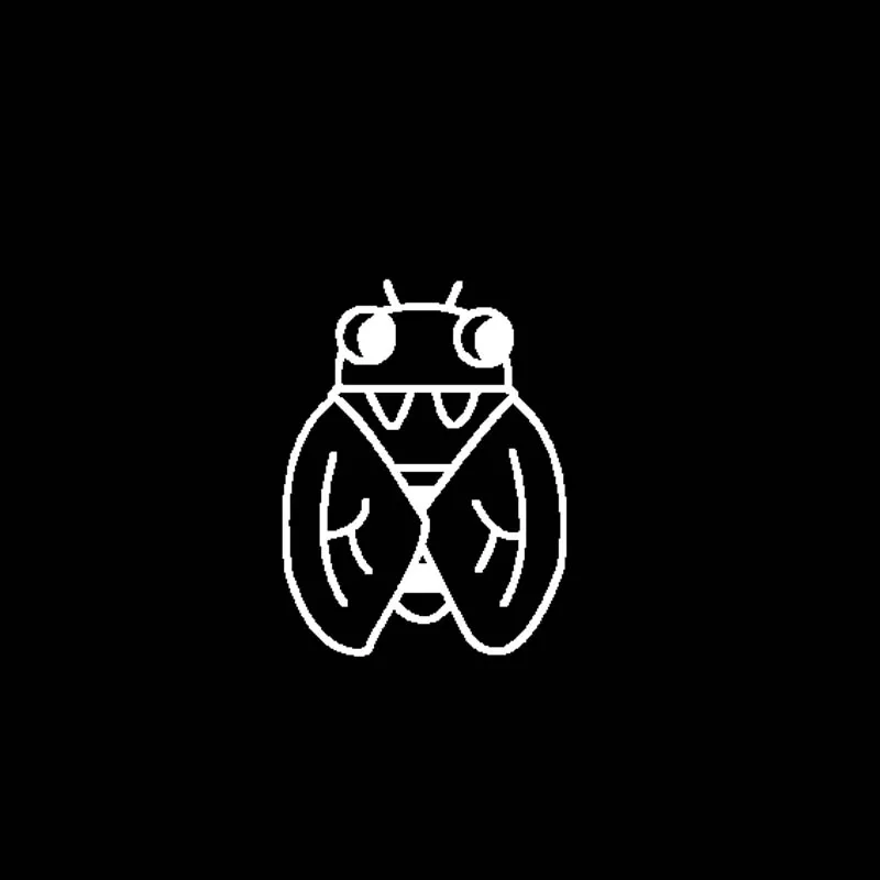 YJZT 11.4CM*15.1CM Minimalist Insect Bug Cute Vinyl Decal Nice Car Sticker Black/Silver C19-0755 | Stickers