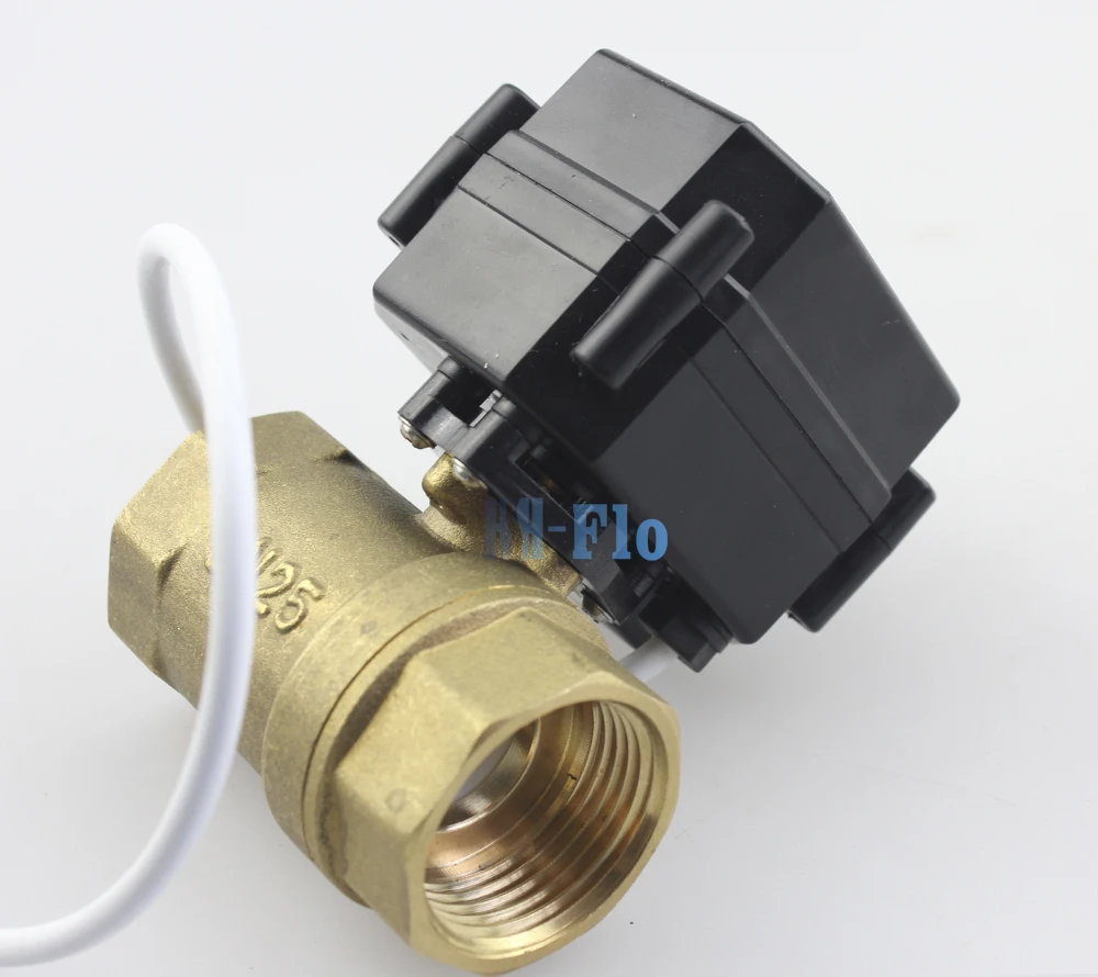 HSH-Flo 1 &quotDN25 DC3-6/12В латунный двухсторонний моторизованный шаровой кран CR-02 3