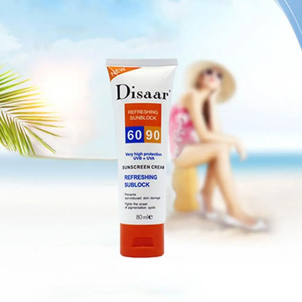 

Disaar Sunscreen Cream Spf 90 ++ Moisturizing Skin Protect Sunblock 80g Face Care Prevents Skin Damage, Remove Pigmention Spots