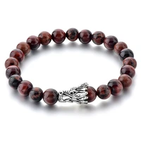 longway chinese totem long head charm 2019 new red stone piano beads beaded bracelet for woman cool diy bangles women sbr190052