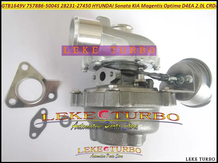 Турбокомпрессор GTB1649V 757886 5004S 28231 27450 для HYUNDAI Sonata KIA Magentis OPTIMA 05 D4EA 2.0L CRDi 140HP|turbo