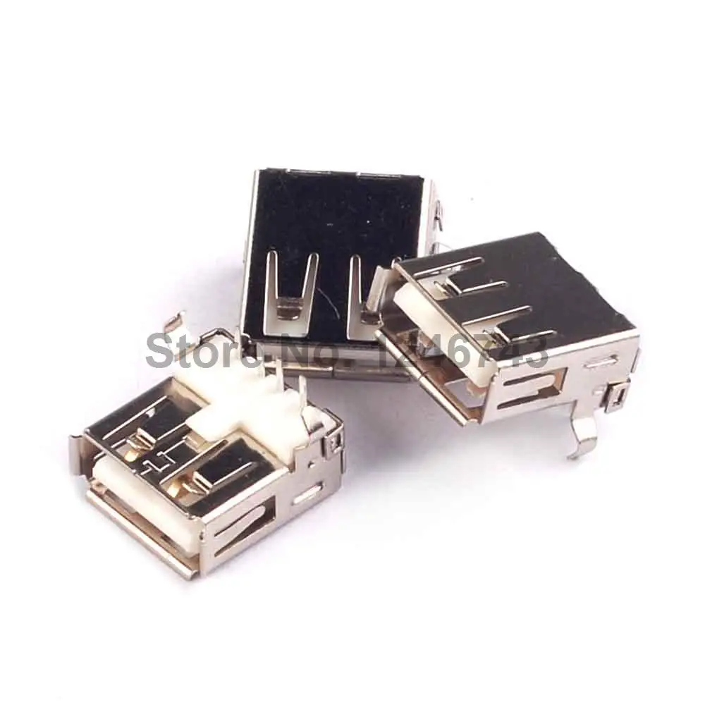 100 шт. 4 контактный разъем USB типа А Smd|connector 4pin|4pin femaleconnector smd |