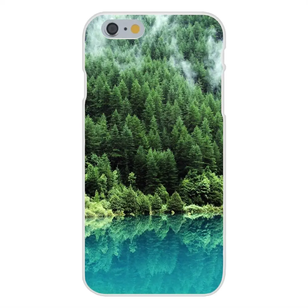 FGHGF природного высокая гора лес на море человека архитектура цветка TPU чехол для