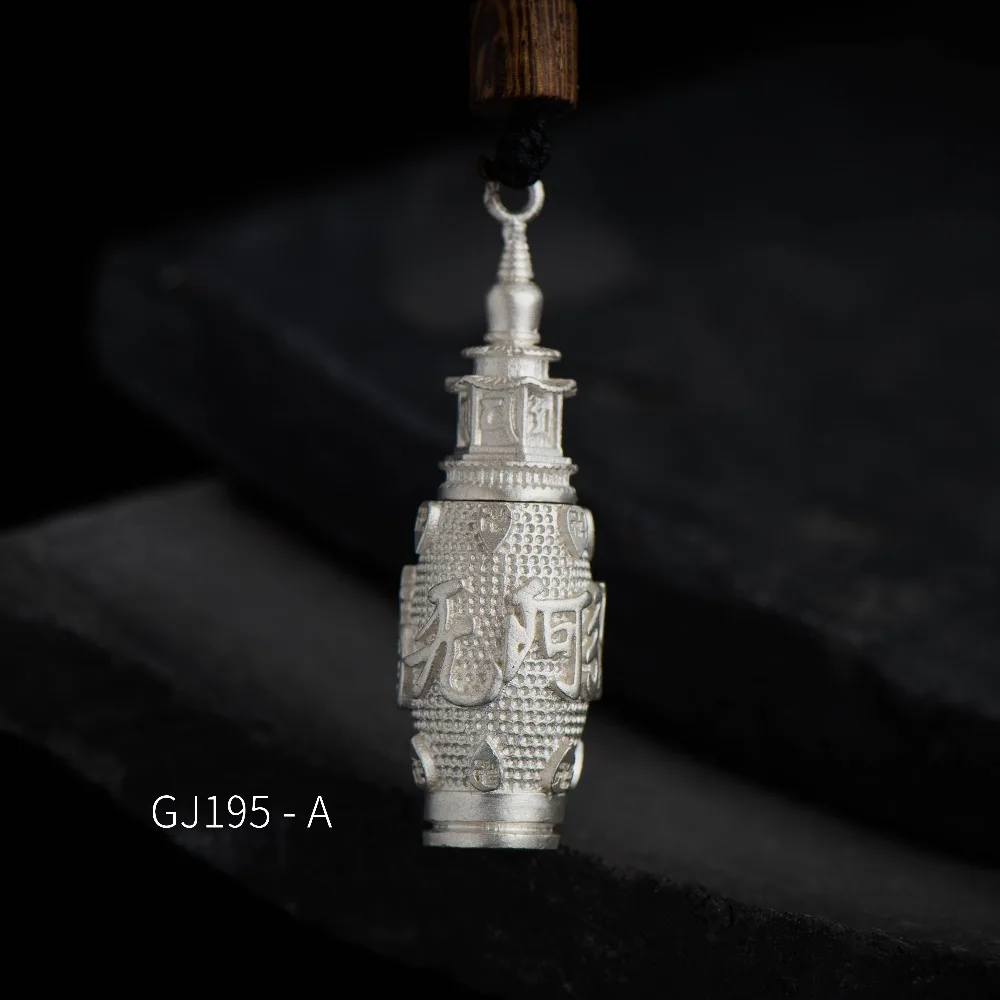 925 Sterling silver Namo Amitabha Mantra Pendant Necklace with Shurangama inside | Украшения и аксессуары