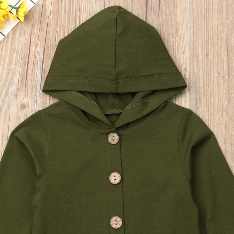 Toddler Baby Clothes Hooded Long Sleeve Button Boy&Girl Kids Baby Rompers Cotton Jumpsuit New Born Baby Clothes Casual Outfit