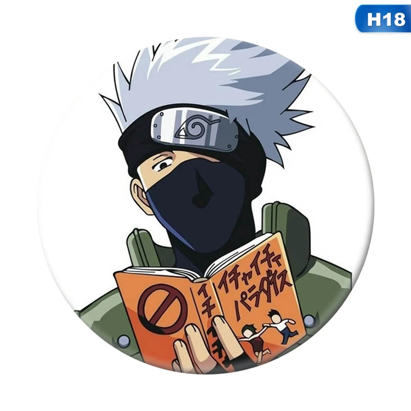 Костюм Наруто значок Косплэй аниме Гаара Uchiha SASUKE uzumaki костюм Наруто Брошь пластиковый держатель - Окраска металла: H18
