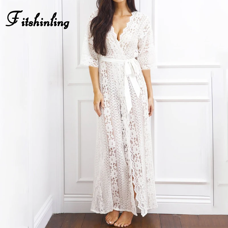Fitshinling Boho кружевные пляжные купальные костюмы сексуальные горячие длинные