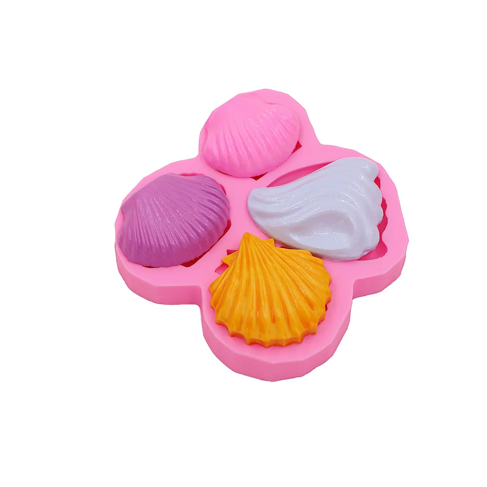 

Gadgets Fondant Molds Shell Resin Clay Fondant Wax Victorian Jewelry Charms Flexible Molds Large shell molds for cake decorating